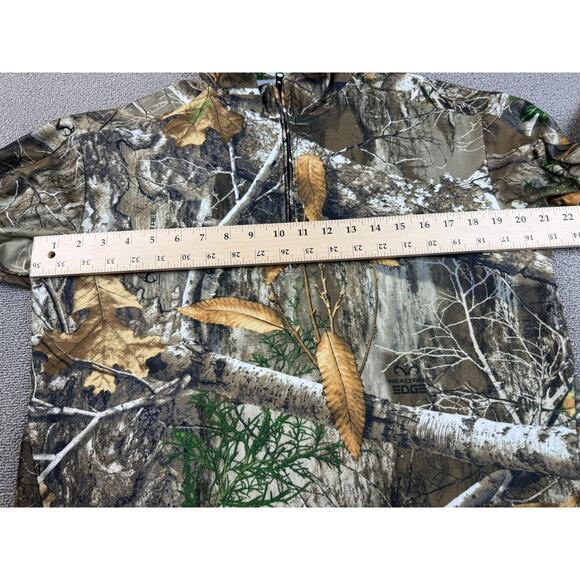 Lincoln Outfitters Men's Medium Real Rree Heavy Camouflage Hunting Quarter Zip - Picture 5 of 7